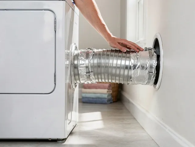 Professional dryer vent hose installation by Darien Dryer Vent Cleaning in Darien